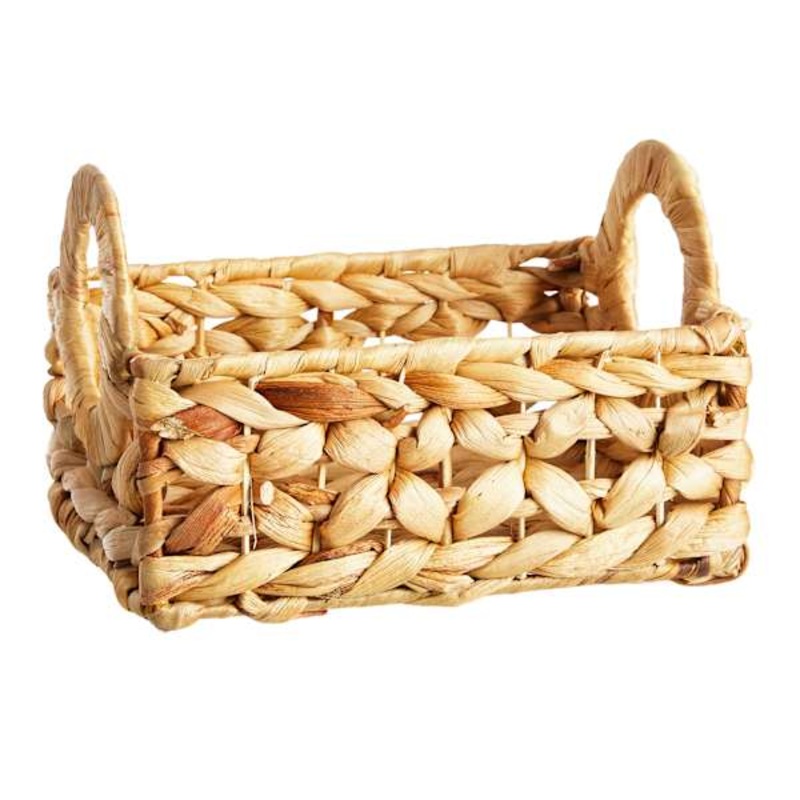 Providence Melia Flower Weave Storage Basket with Handles, Small