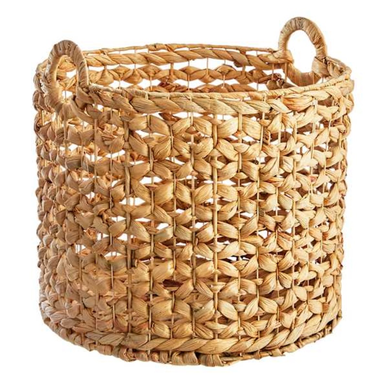 Providence Melia Round Flower Weave Storage Basket, Small