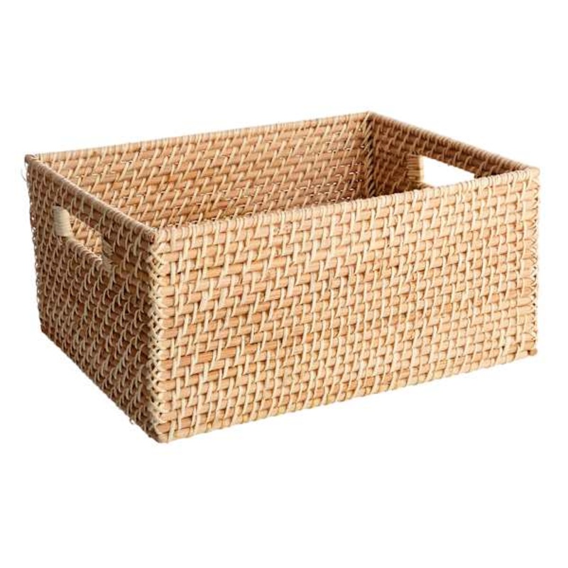 Rectangle Rattan Storage Basket, Large