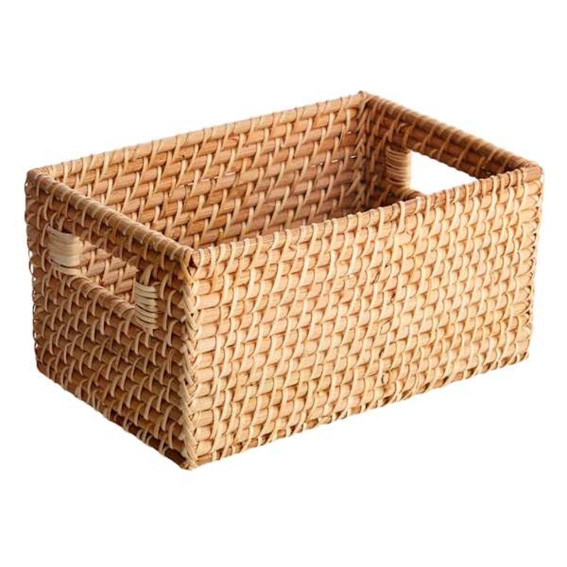 Rectangle Rattan Storage Basket, Small