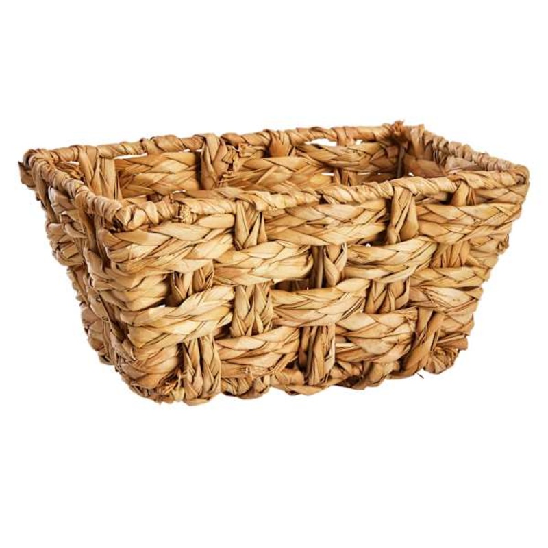 Tapered Rectangle Braided Paper Rope Storage Basket