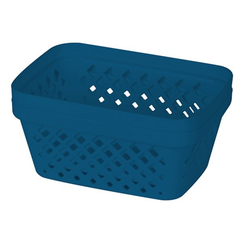 2-Pack Navy Blue Brickor Storage Trays, Small