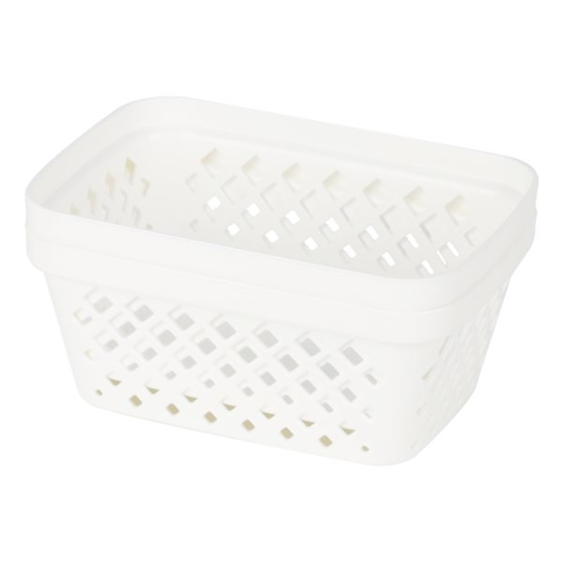 2-Pack White Brickor Storage Trays, Small