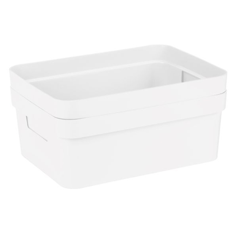 2-Pack White Storage Container, 8.5l