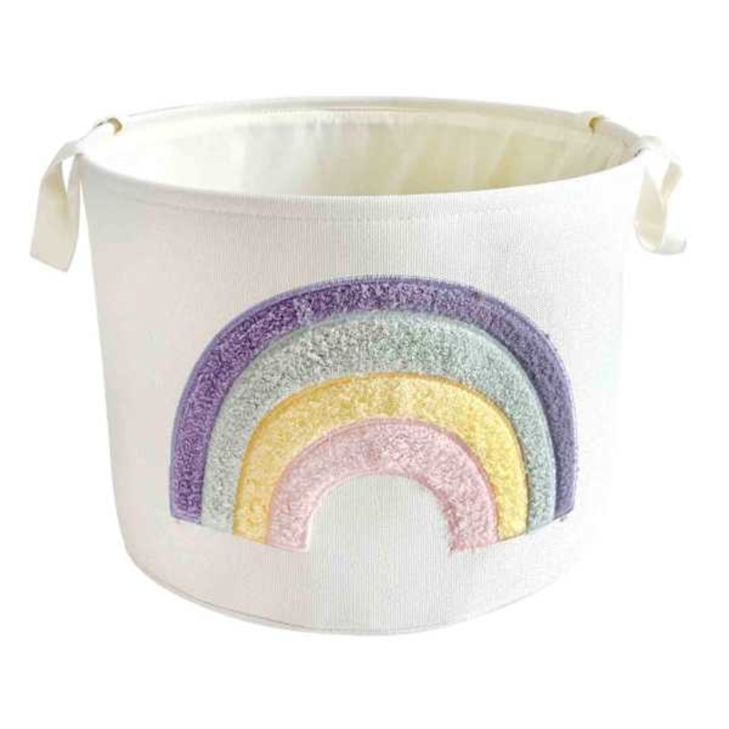 Tiny Dreamers Round Rainbow Storage Bin, Medium
