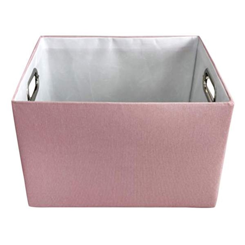 Tiny Dreamers Strawberry Cream Rectangle Fabric Storage Basket, Large