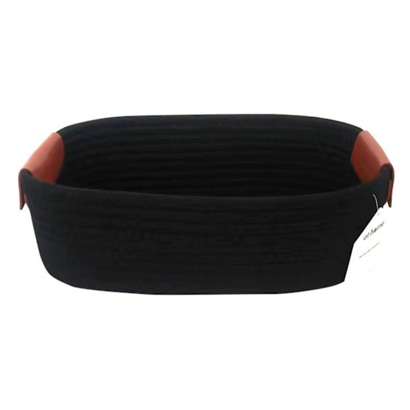 Trist Black Rectangle Storage Bin, Small