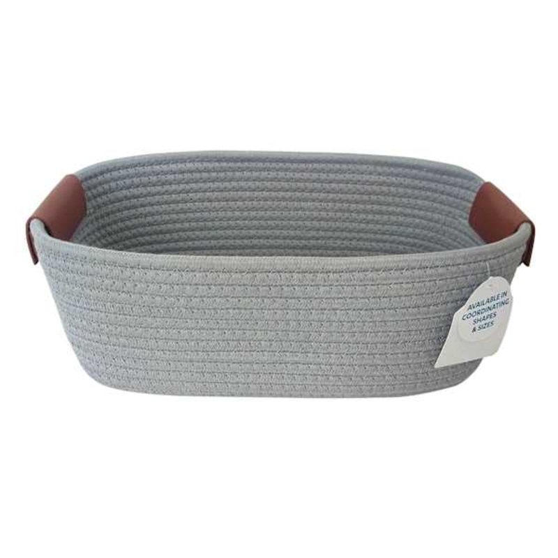 Trist Grey Rectangle Storage Bin, Medium