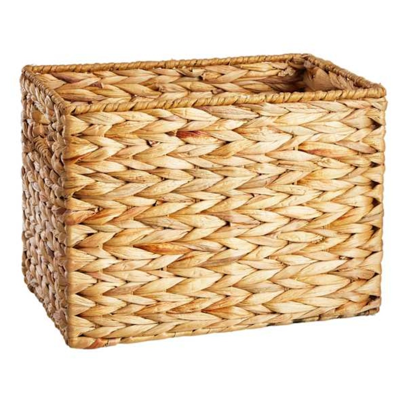 Water Hycacinth Rectangle Basket- Medium