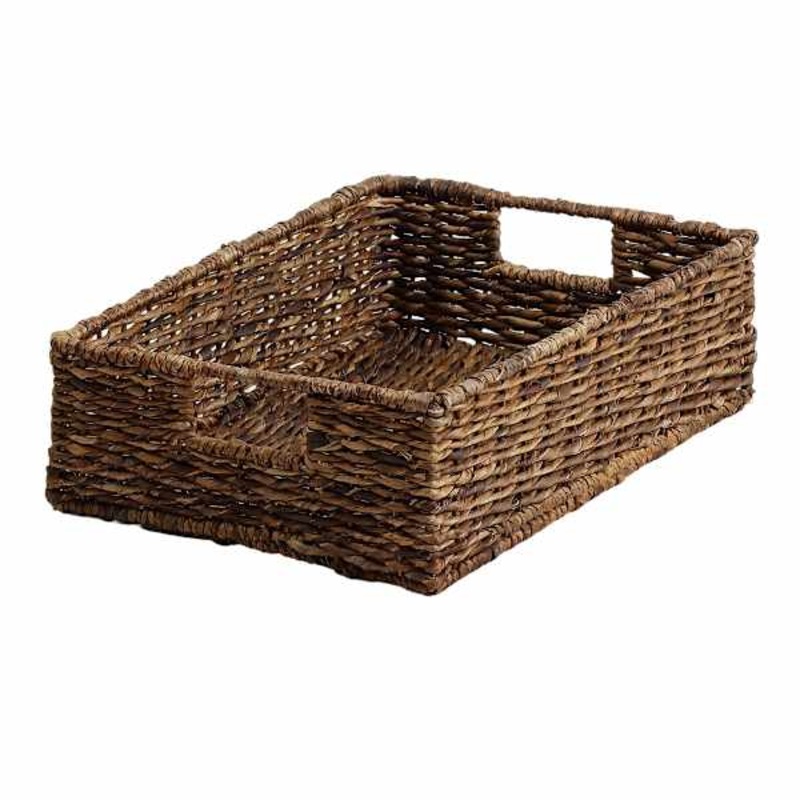 Woven Abaca Under Bed Storage Basket, Medium