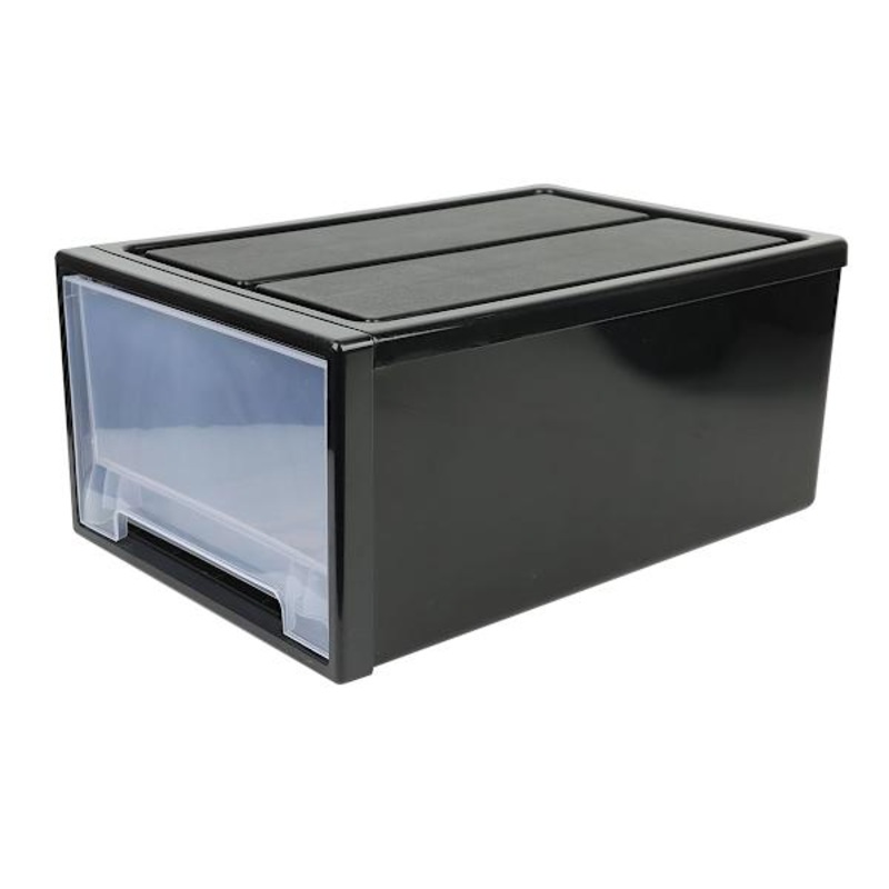 Black Stackable Storage Drawer, Large