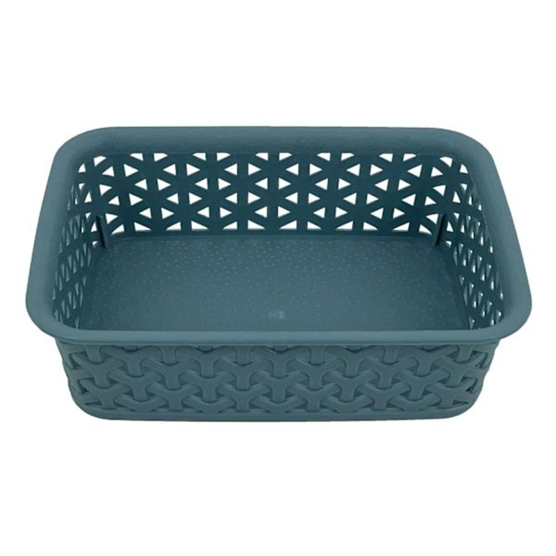 Blue Y-Weave Storage Basket, Extra Small