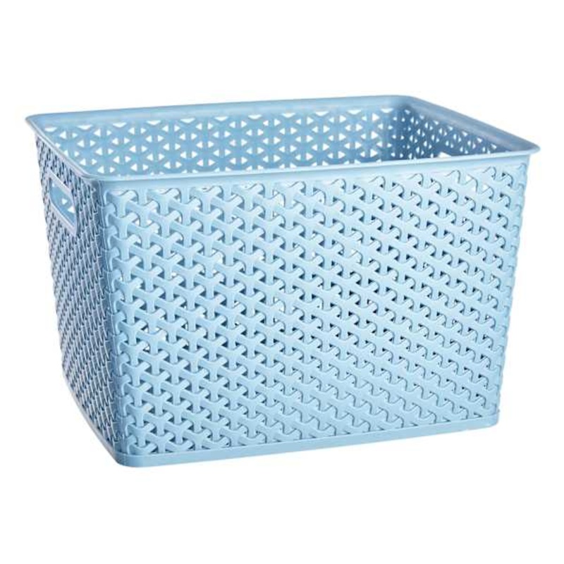 Blue Y-Weave Storage Basket, Large