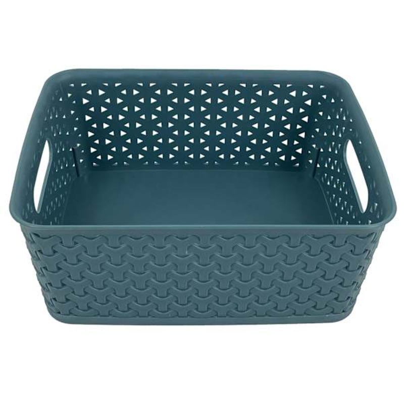Blue Y-Weave Storage Basket, Small
