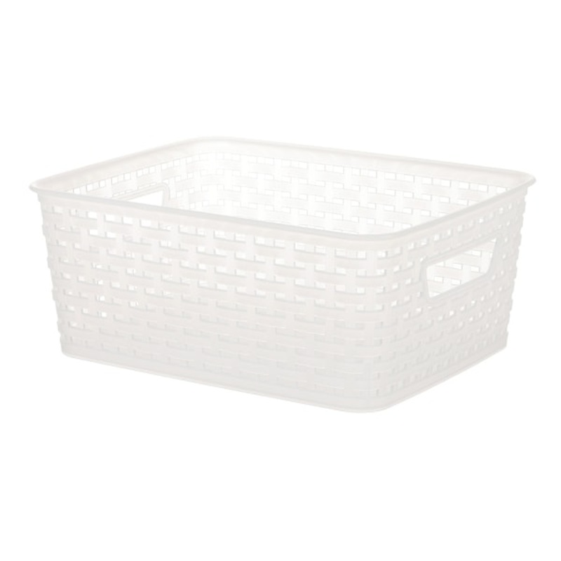 Clear Crossover Weave Storage Basket, Small