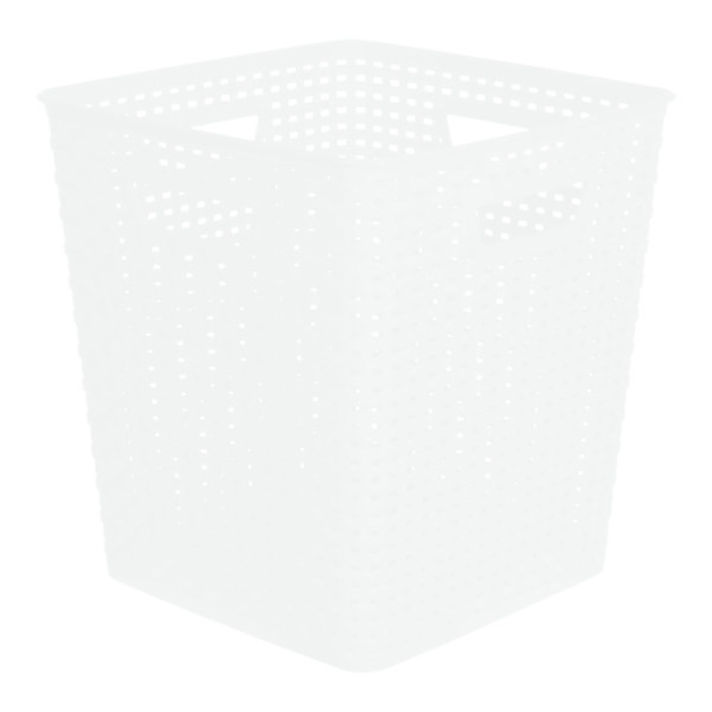 Crossover Weave Storage Basket, Bright White