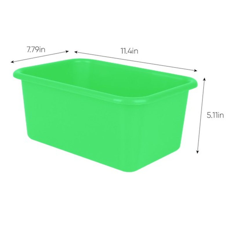 Kids Green Storage Bin, Small