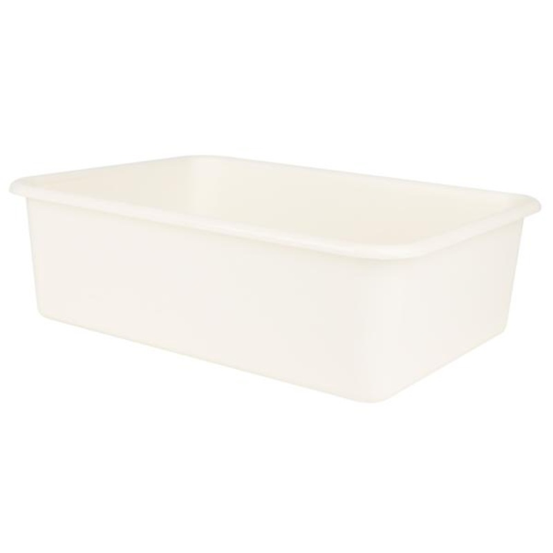 Kids White Storage Bin, Large