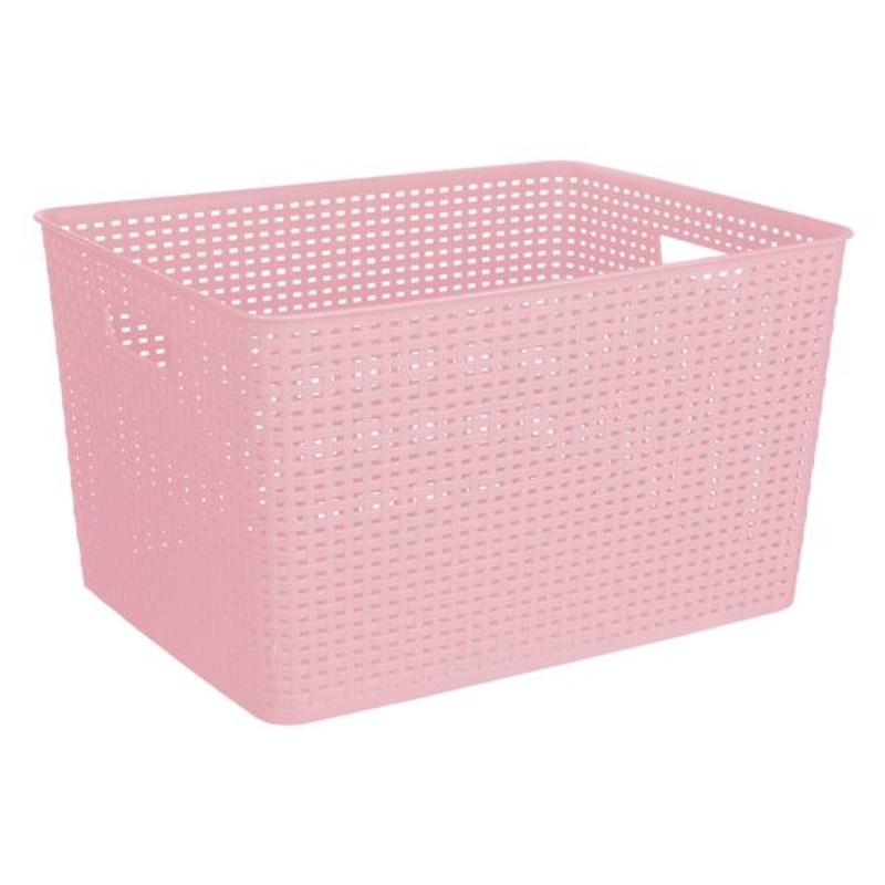 Light Pink Crossover Weave Storage Basket, XX-Large