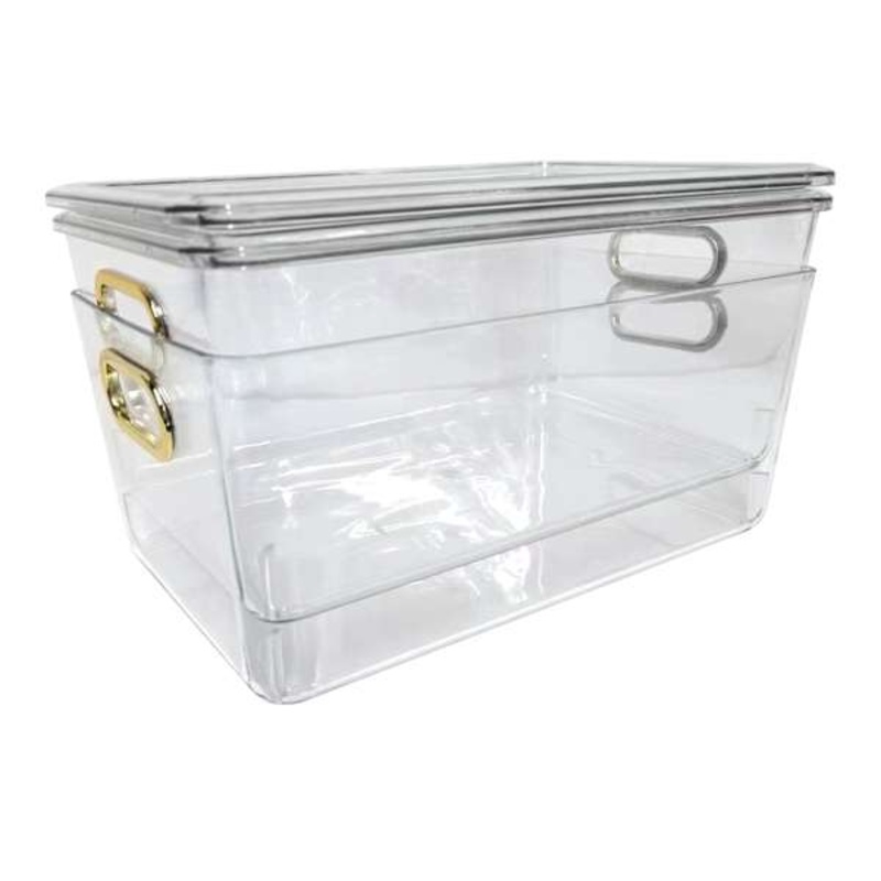 2-Piece Clear Storage Bin with Lid, Medium