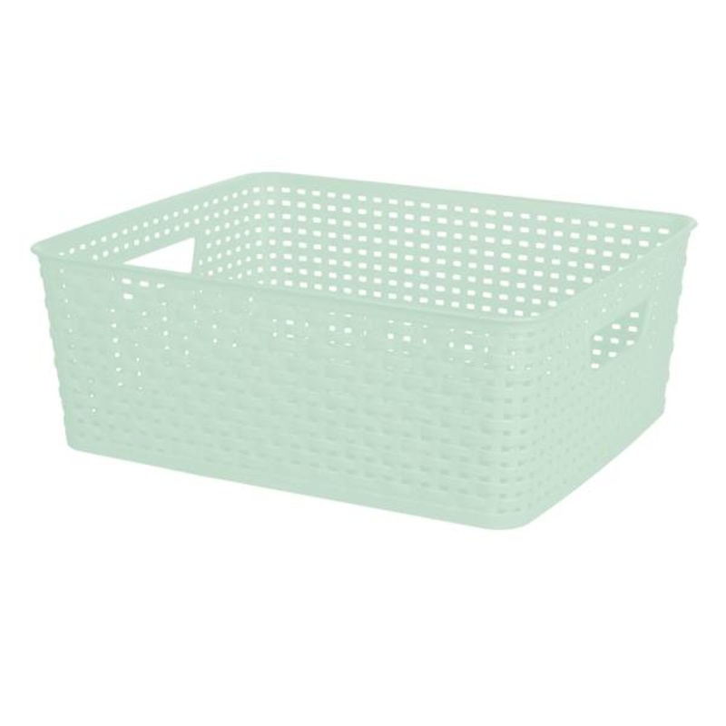 Mint Crossover Weave Storage Basket, Medium