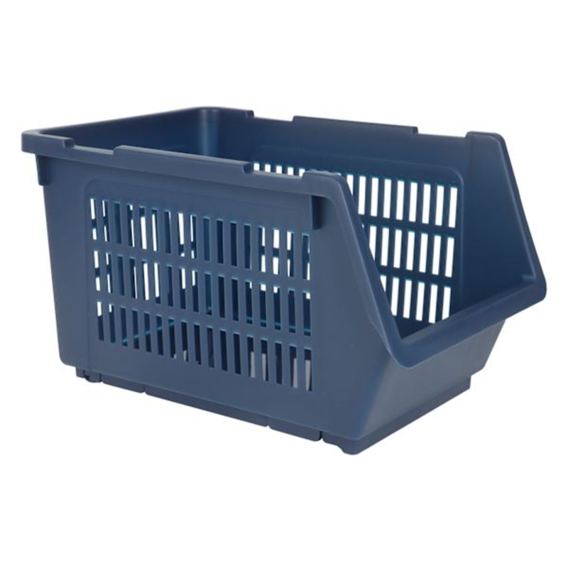 Navy Blue Stackable Storage Basket, Small