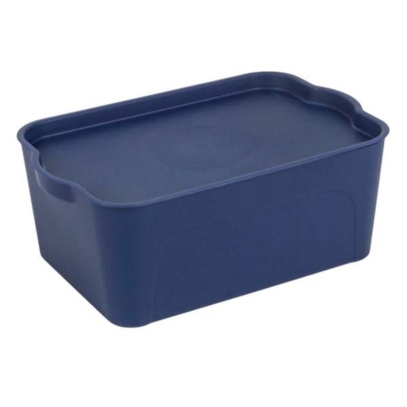 Navy Peony Storage Container, Small