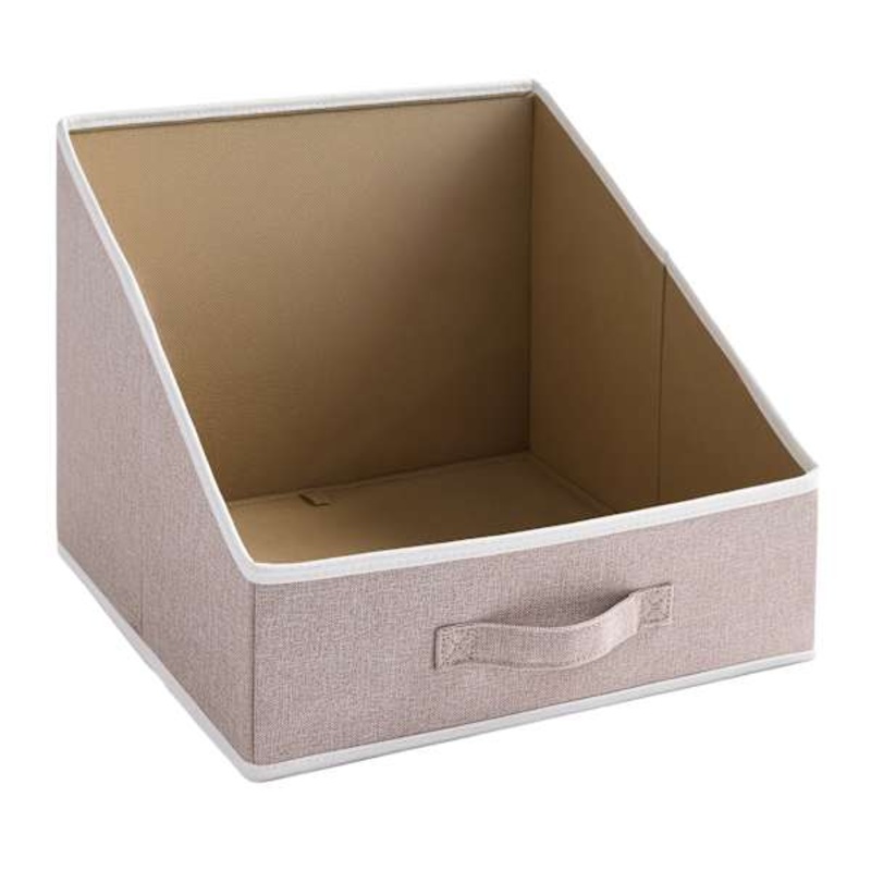 Open Front Fabric Closet Storage Bin with Handle