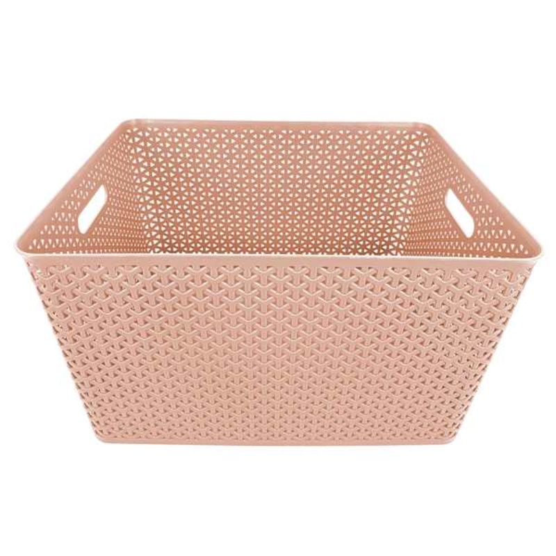 Pink Y-Weave Storage Basket, Extra Large