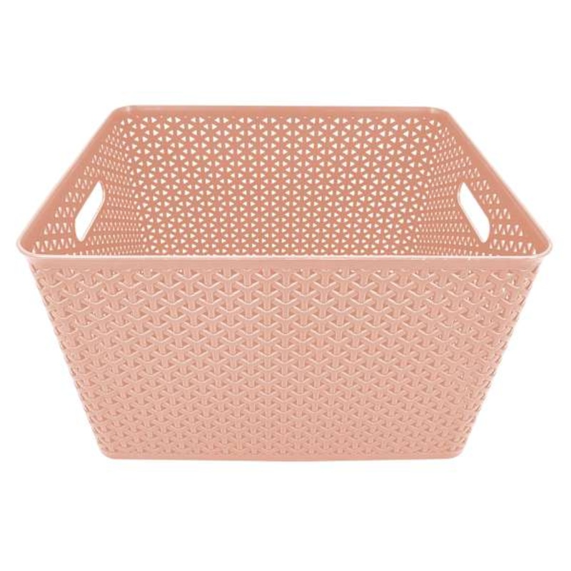 Pink Y-Weave Storage Basket, Large