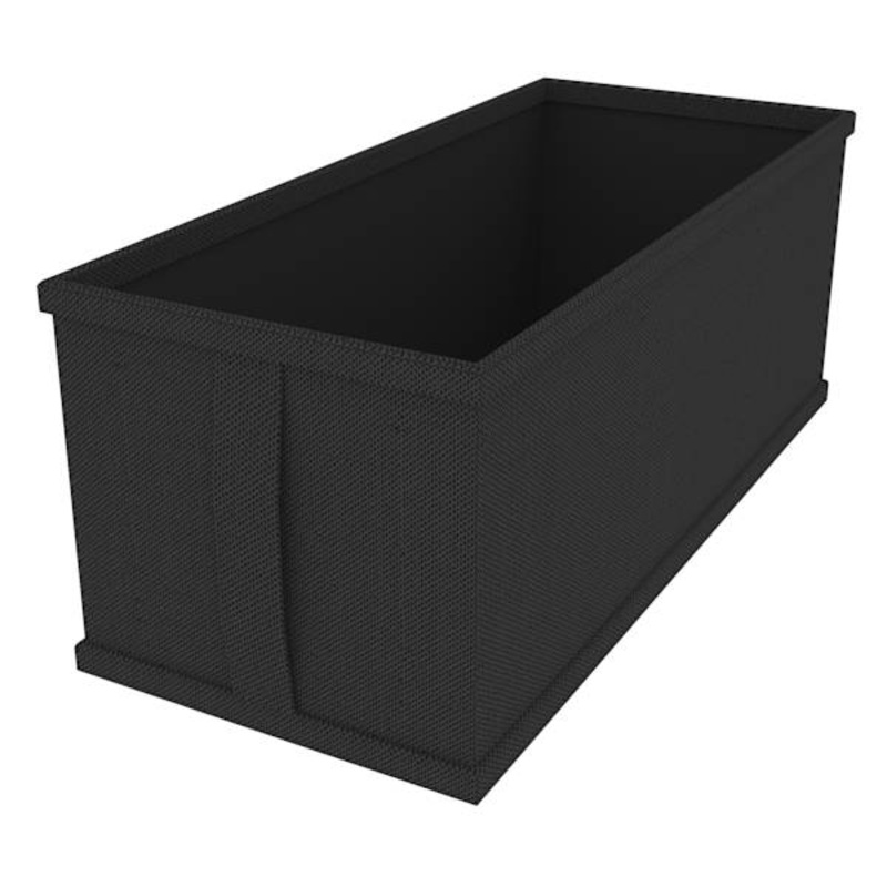 Rectangle Hanging Closet Storage Bin, Black