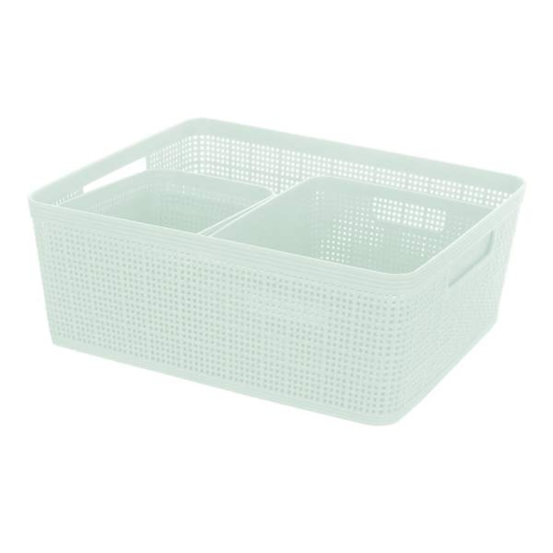 Set of 5 Mint Storage Baskets