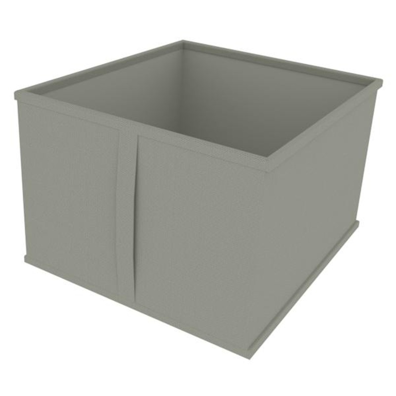 Square Hanging Closet Storage Bin, Grey