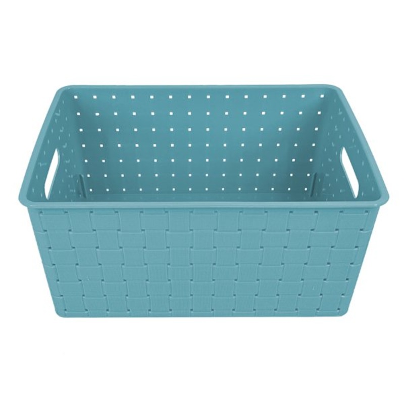 Tiny Dreamers Angel Blue Strap Design Weave Basket, Medium