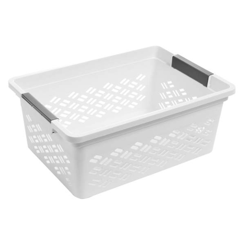 White Brickor Stacking Basket, Medium