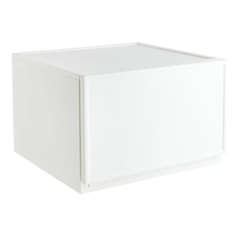 White Plastic Pull Out Storage, Medium