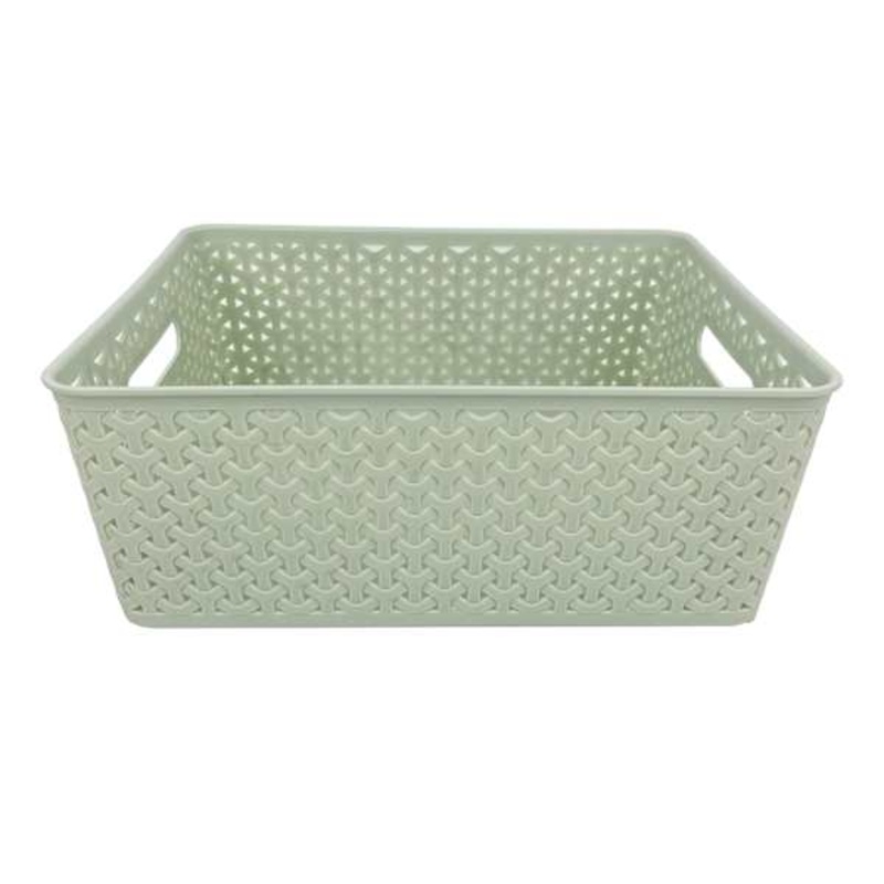 Y-Weave Mint Storage Basket, 13.8×11