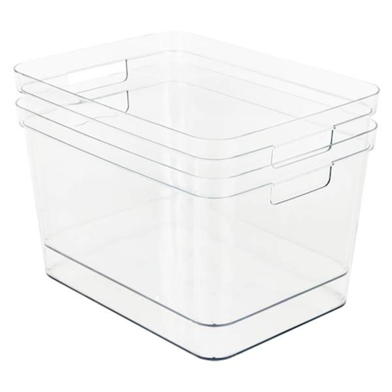 2-Pack Clear Bin Set, 20l