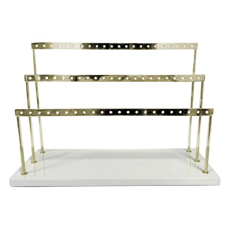 3-Tier Gold Earring Organizer