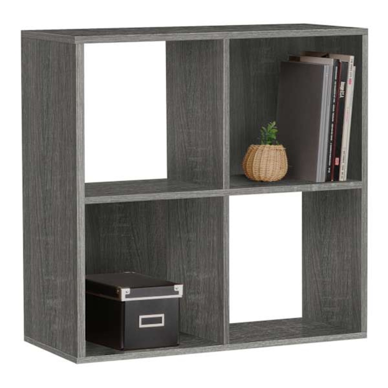 4-Cube Grey Wooden Organizer