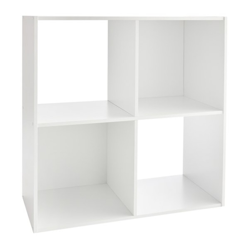 4-Cube White Modular Storage System, 13″