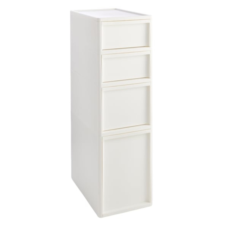 4-Drawer Plastic Storage, White