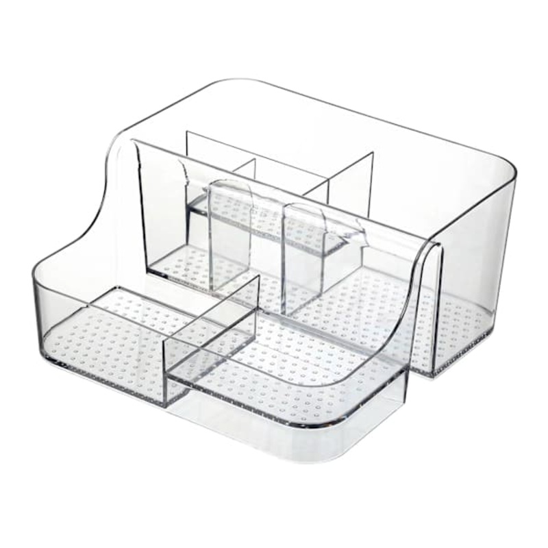 6-Section Clear Storage Bin, Extra Large