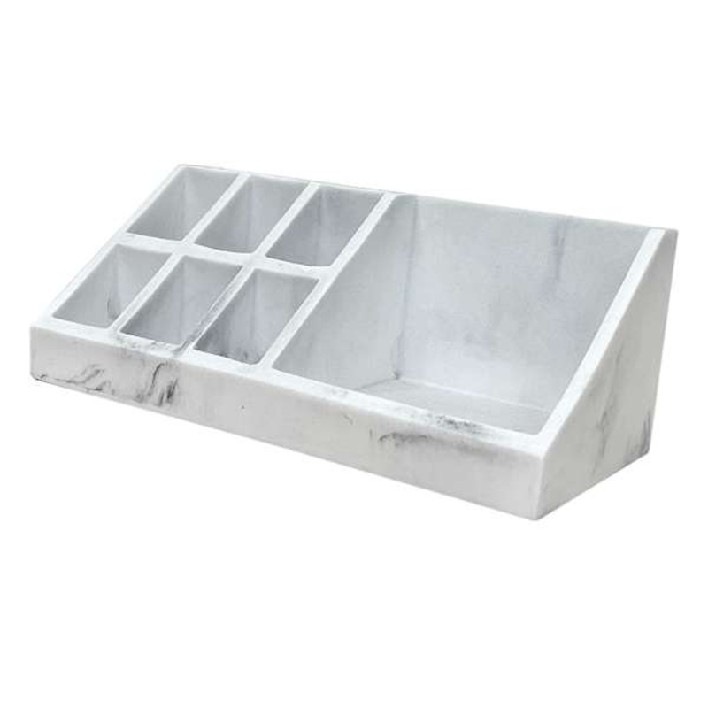 9-Section Marble Resin Organizer