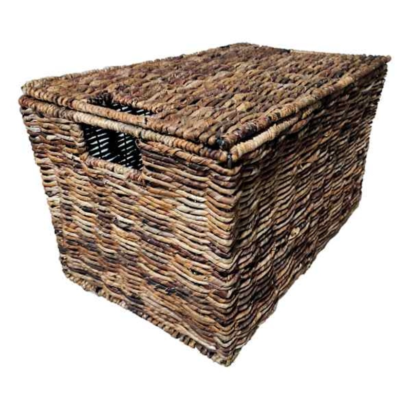 Brown Abaca Storage Trunk, Extra Large