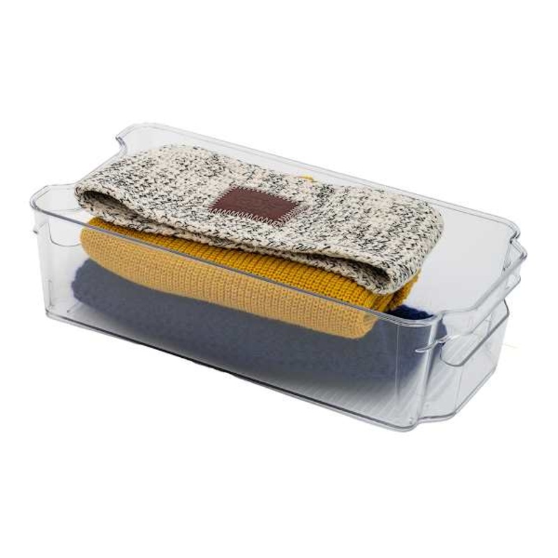 Clear Closet Storage Bin, 12.5×6.25