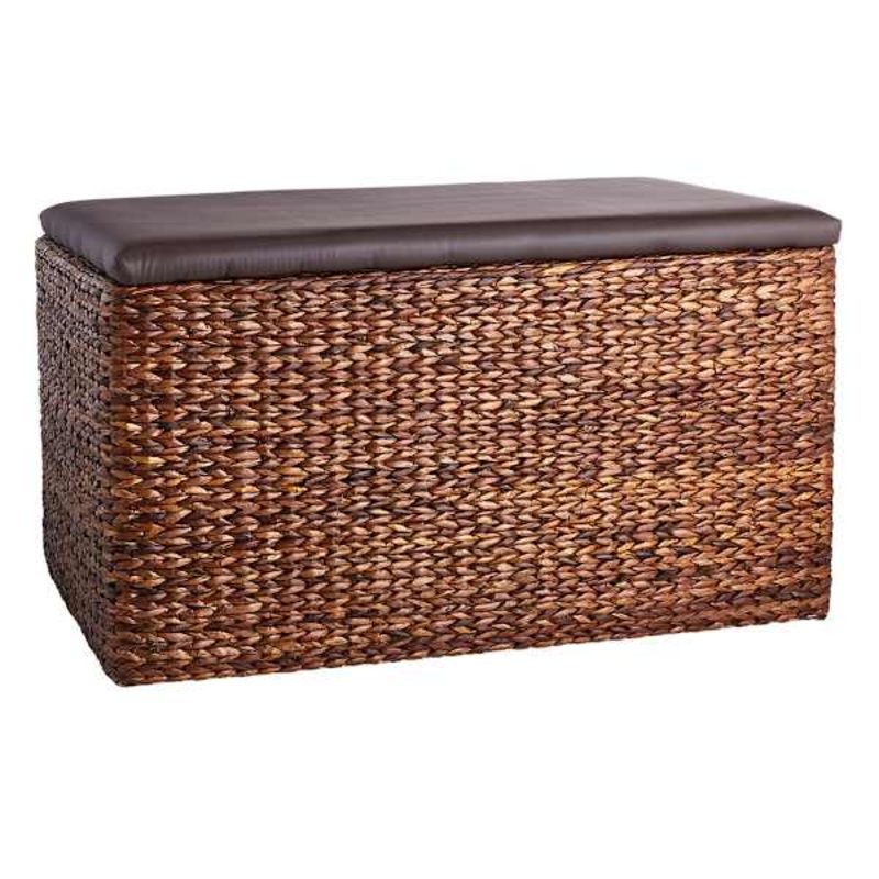 Jute Natural Brown Storage Trunk, Extra Large