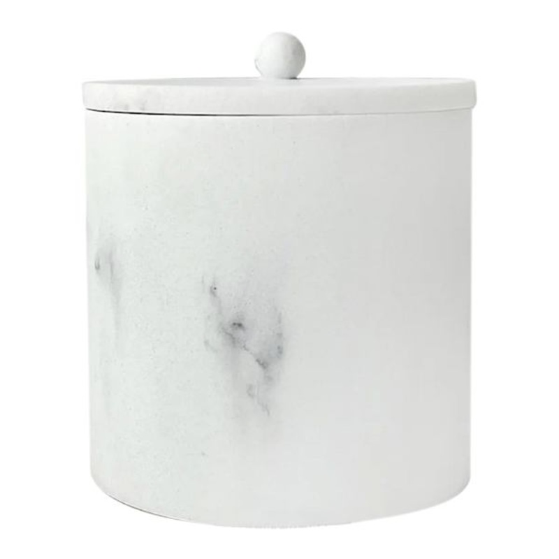 Marble Resin Q-Tip Cotton Container
