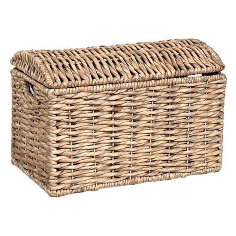 Water Hyacinth Storage Trunk with Lid, Small