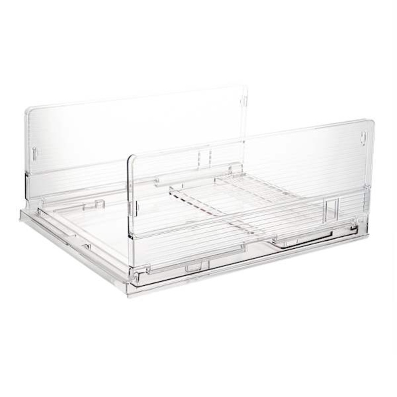 2-Pack Plastic Collapsible Stack Clear Closet Bins